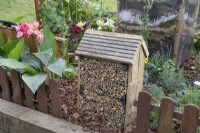 Insect hotel made from bamboo stalks
