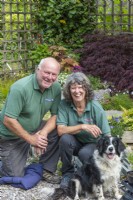 Ray and Wendy Bates, of Rotherview Nursery, with their dog, Lacey,