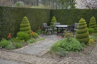 Courtyard Garden at Barnsdale Gardens, April