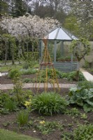 Ornamental Kitchen Garden at Barnsdale Gardens, April