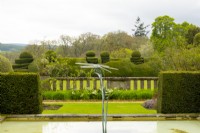 A dragonfly sculpture in the Upper Pool Garden in the Crathes Castle Walled Garden.