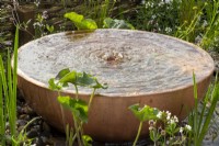 Copper bowl water feature