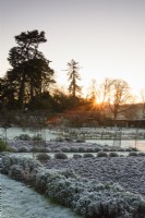 The Kitchen Garden at Hergest Croft on a frosty January morning