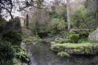 The Japanese Garden at Iford Manor in January
