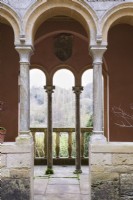 Interior of the Cloisters at Iford Manor in January