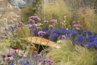 RHS Tatton Park 2022 - Petrus Community: Journey Home Garden - Mixed border with verbena bonariensis -  Designer Rachael Bennion