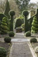 The Herb Garden at York Gate Garden in February