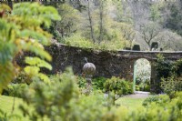 Gate into the walled garden at Hartland Abbey in April