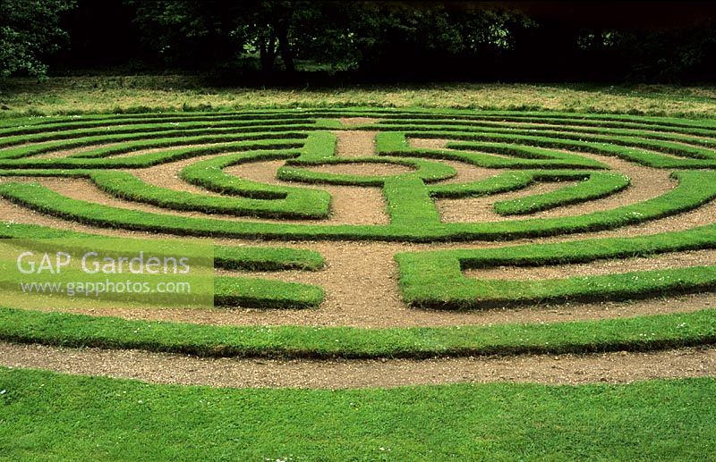 Turf maze at Doddington Hall in Lincolnshire