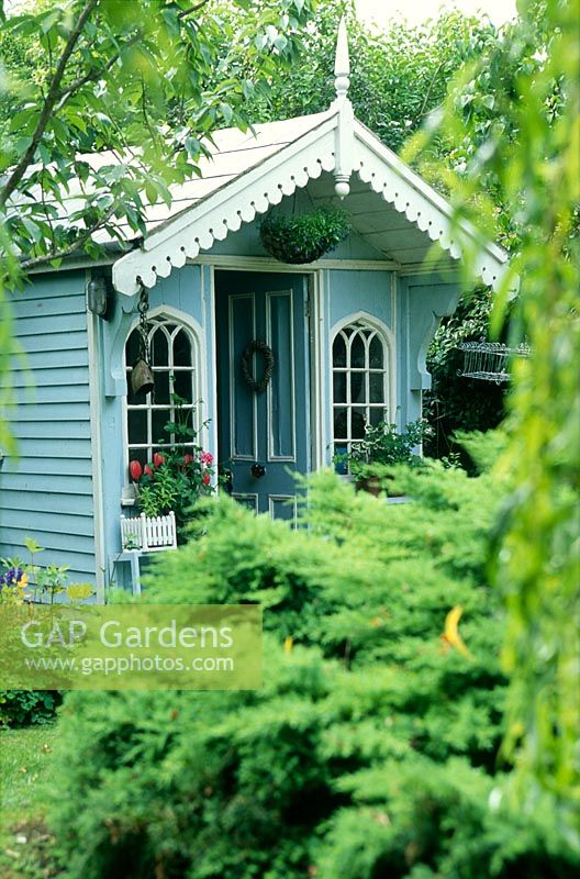 Garden shed used as office