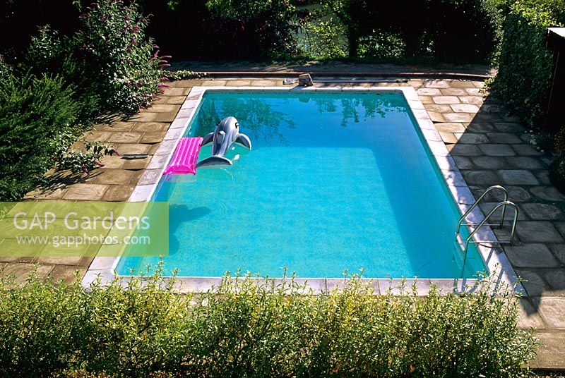 Conventional 1990's swimming pool