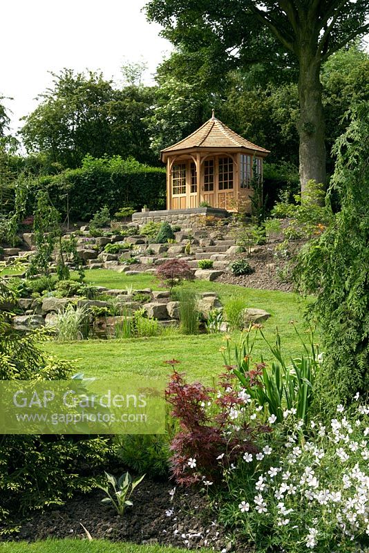 Summerhouse on hill at Cypress House in Dalton