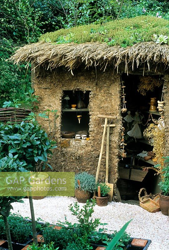 Rustic shed with living roof - RHS Chelsea 2001