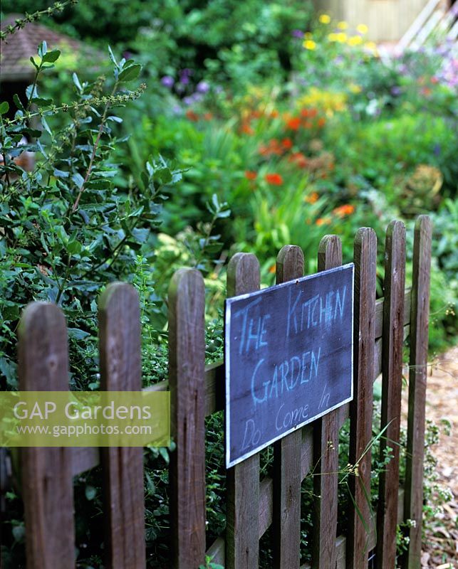 Gate to vegetable garden