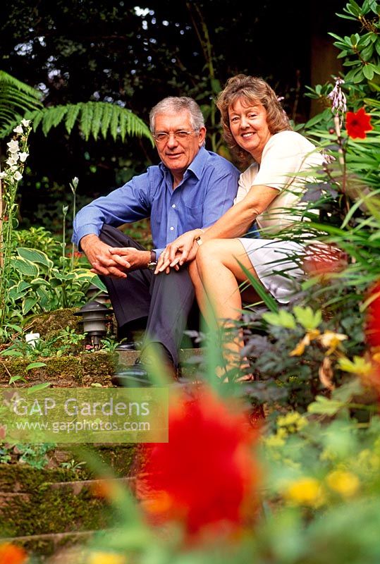Janet and John in garden - 28A Braces Lane, Bromsgrove, Worcestershire