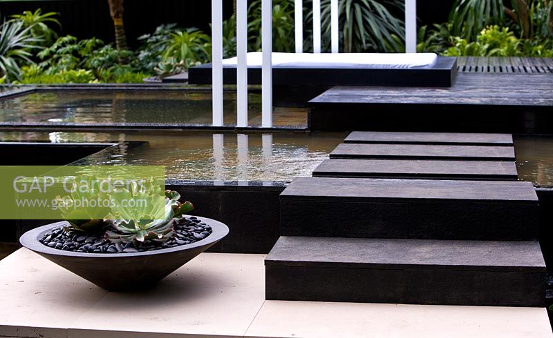 Canary Islands Spa Garden, sponsored by The Canary Islands Tourist Board, contractor Hillier Landscapes - Silver Flora medal winner at RHS Chelsea Flower Show 2009
