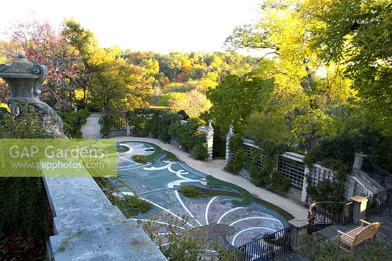 The Pebble Garden set into distinct patterns and colors, Dumbarton Oaks, Washington DC