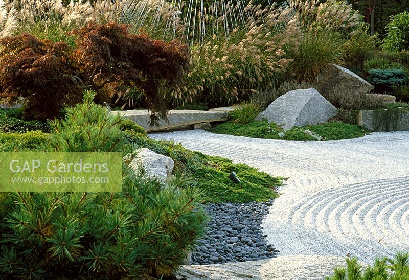 Japanese inspired garden for the offices of a Pharmaceutical company, Boston
