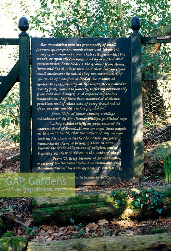 The Population Gate, Veddw House Garden, Monmouthshire. March 2008