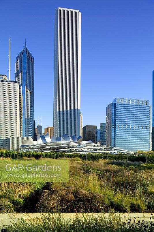 Lurie Gardens, Millenium Park, Chicago, Illinois, USA