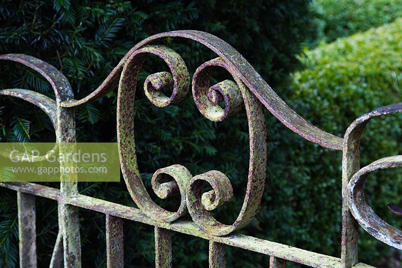 Detail of rusty metal gate 