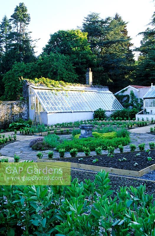 Kitchen garden and greenhouse - Aber Artro Hall, Llanbedr, Gwynedd