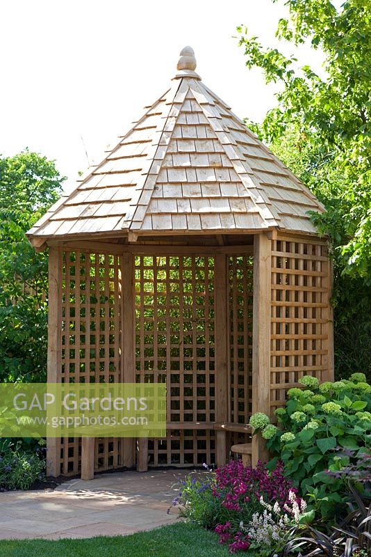 Wooden gazebo - The Urban Retreat, Bronze medal winner at RHS Hampton Court Flower Show 2010