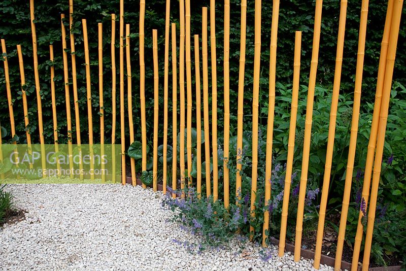 Bamboo canes used as path edging - Festival Internationale des Jardins Chaumont sur Loire 2010