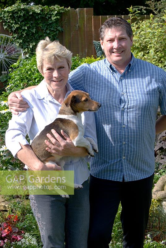 Trevor and Lavinia Tod, owners of 'Trevinia', Stubbins, Lancashire, NGS