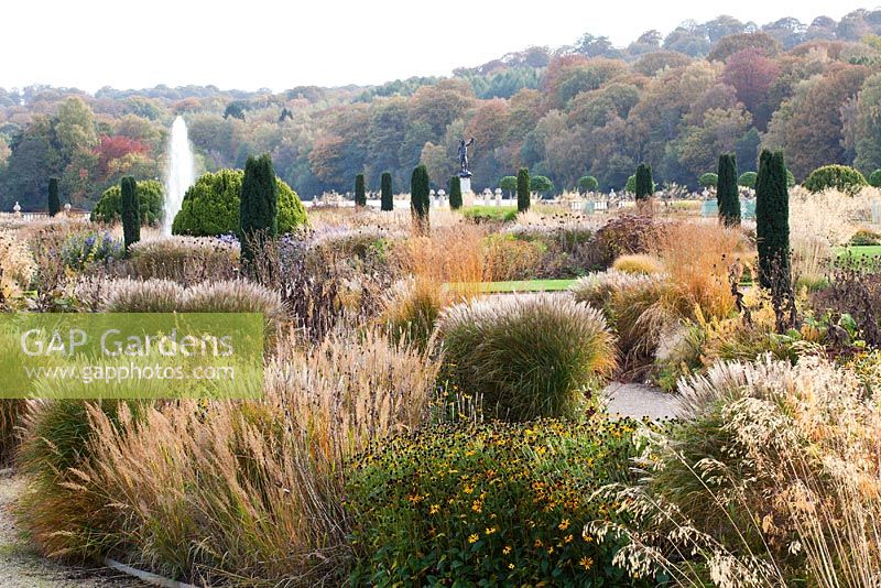 Overlooking the Italian Gardens designed by Tom Stuart-Smith - Trentham Gardens, Staffordshire, October