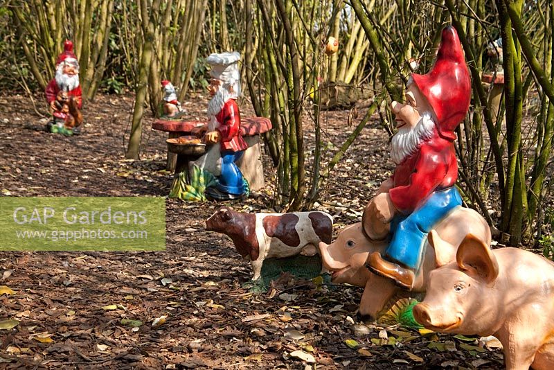 Woodland gnomes - Appeltern garden, Holland 