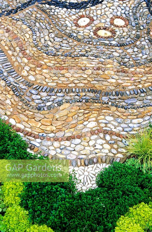 Pebble mosaic path designed by Jeanette Ireland