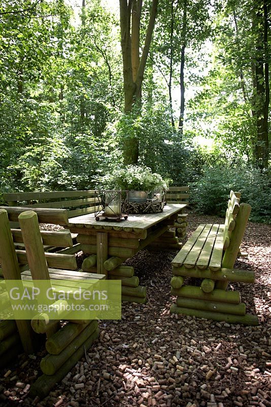 Seating area in Woodland