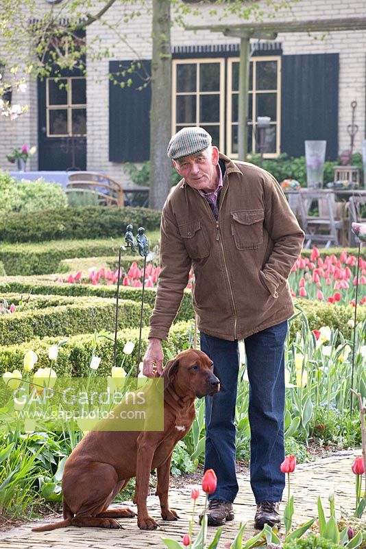 Peter Wijnen with his dog Lotti