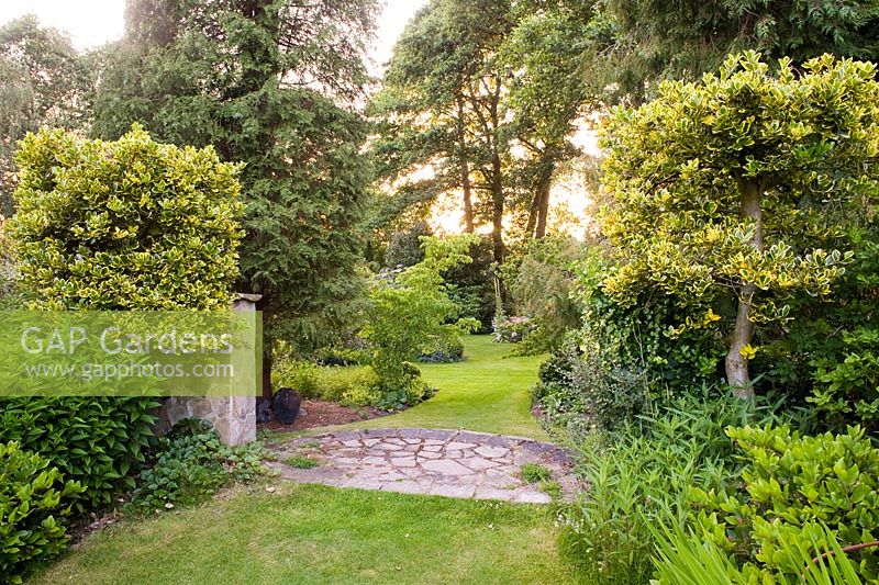 Pathway linking the main garden to the bottom garden - Greenways garden, Cheshire 