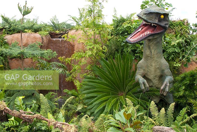 Chester Zoo 'Dinosaurs at Large' garden designed by Mark Hargreaves and Mark Sparrow. RHS Tatton Flower Show 2011