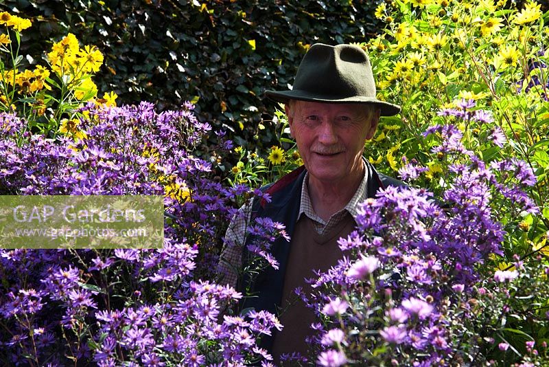 Gardener with Asters -  Picton Garden