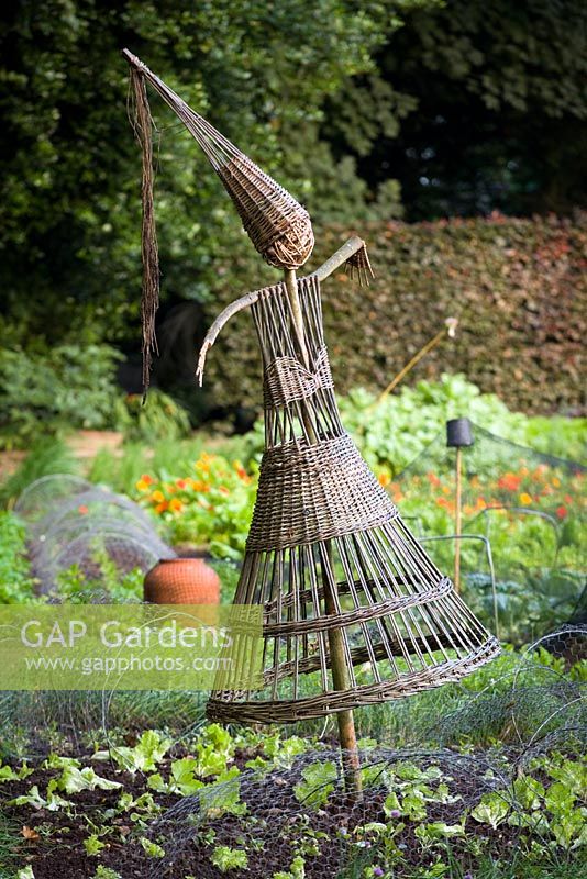 Scarecrow in the vegetable garden at Ballymaloe Cookery school