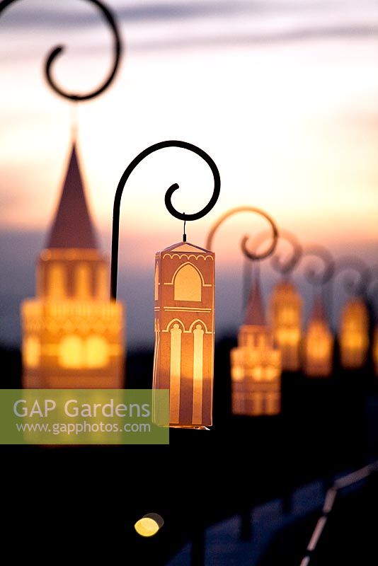 Decorative lanterns - Ca' Giustiniani Terrace, Venice, Italy