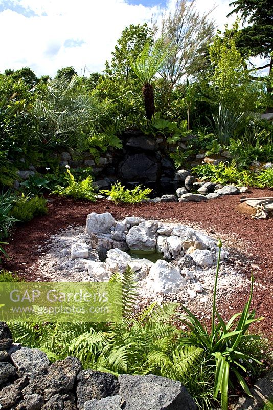 A Volcanic garden with sub-tropical planting - 'The Azorean Garden' - Silver Gilt medal - RHS Hampton Court Flower Show 2012 
