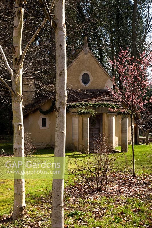 The Sanctuary constructed in 1999 to commemorate Millennium and thanks giving to God. Highgrove Garden, March 2011. 