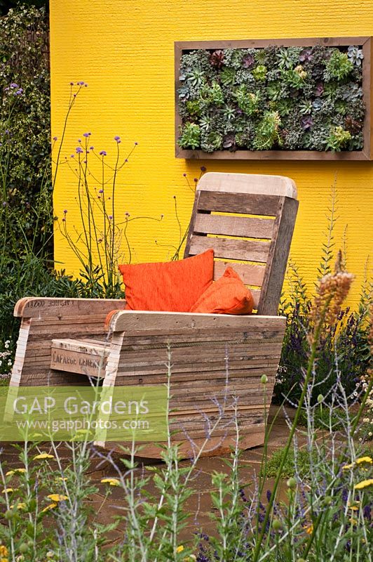 Furniture made from recycled pallets - 'Summer in the Garden' - Silver medal winner - RHS Hampton Court Flower Show 2012 