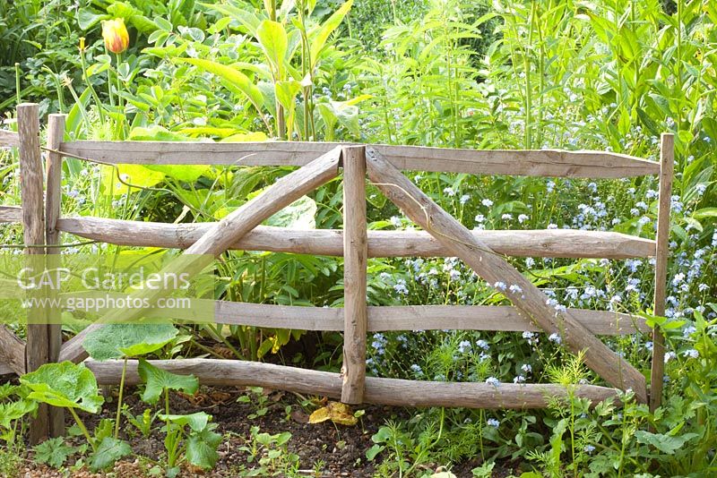 Fence made from chestnut wood