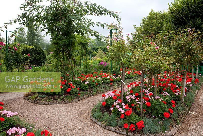 View of the main garden - Monet's garden, Giverny, France