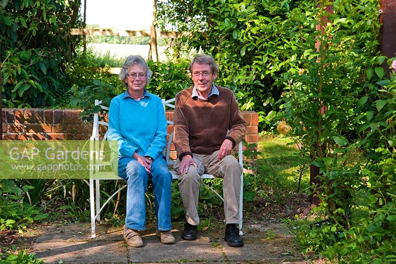 Sarah and Michael Heber-Percy, owners and creators of the garden at Beechenwood Farm, Odiham, Hants, UK