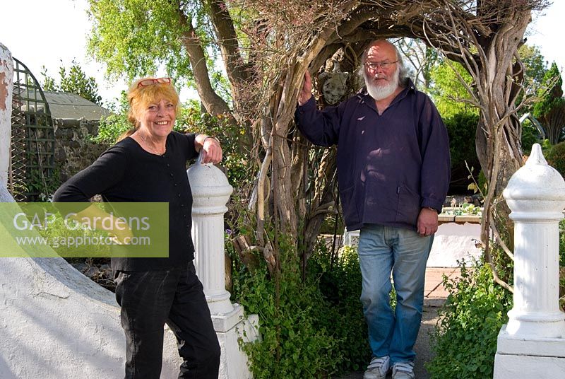 Val and Gavin Robbins, owners and makers of the garden Bude Street, Devon, UK