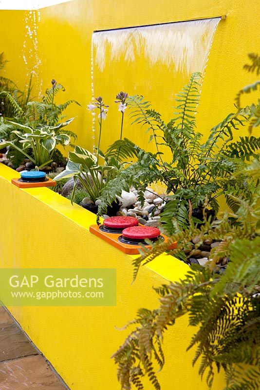 Colourful garden. Work, Rest and Play, created by Milestone Academy. Hampton Court Palace Flower show 2012