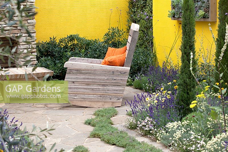 Furniture made from recycled pallets - 'Summer in the Garden' - Silver medal winner - RHS Hampton Court Flower Show 2012
