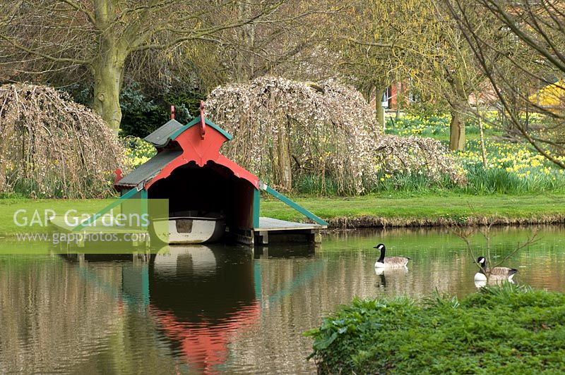 Boathouse and dingy - Chippenham Park, Cambridgeshire