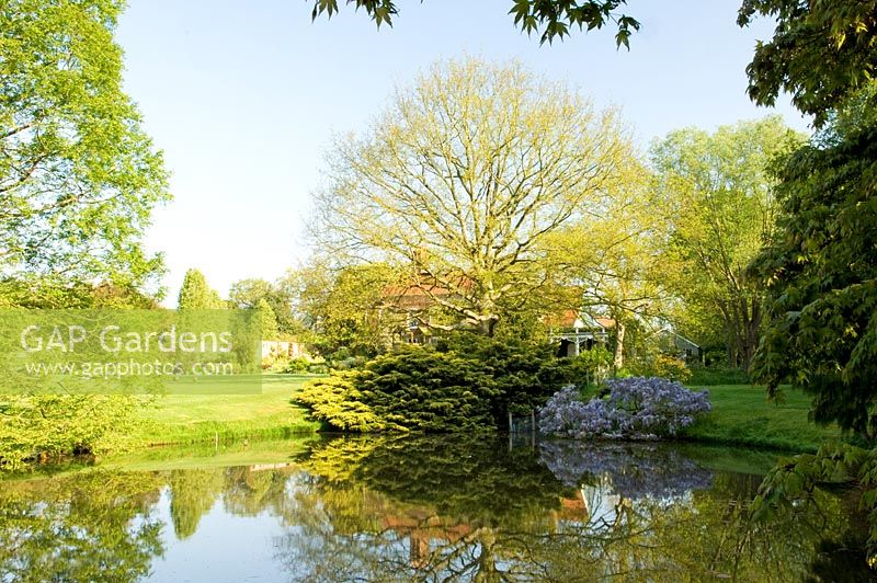 Lake in large country garden 